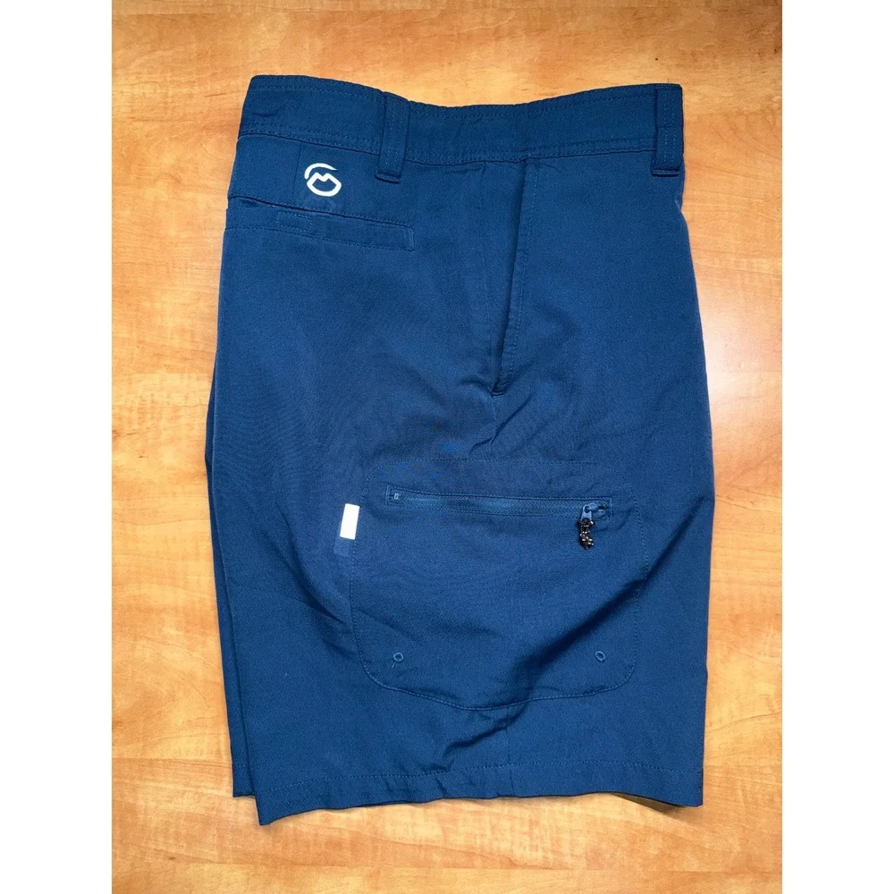 Magellan Outdoors Fish Gear‎ Mens Blue Water Repellent Fishing Shorts Size 38